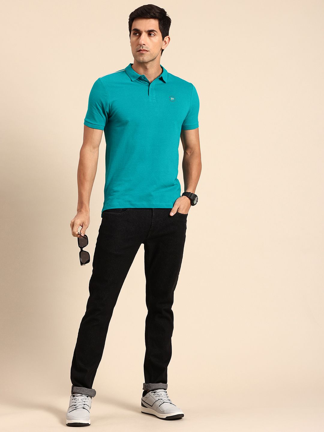 Menjadi t-shirt kapas polo manusia polo manusia
