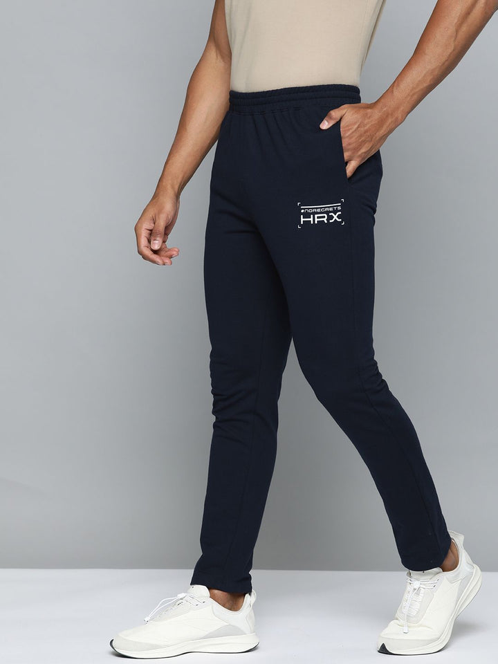 HRX by Hrithik Roshan Men Printed Detail Mid-Rise Regular Fit Lifestyle Trackpants