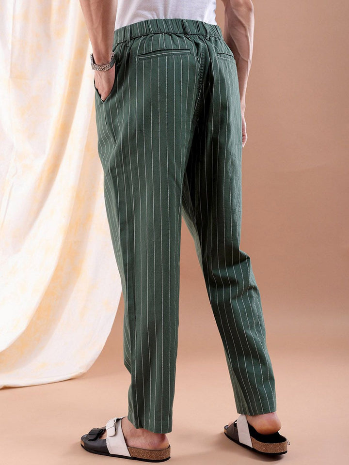 The Indian Garage Co Striped Loose Fit Trouser