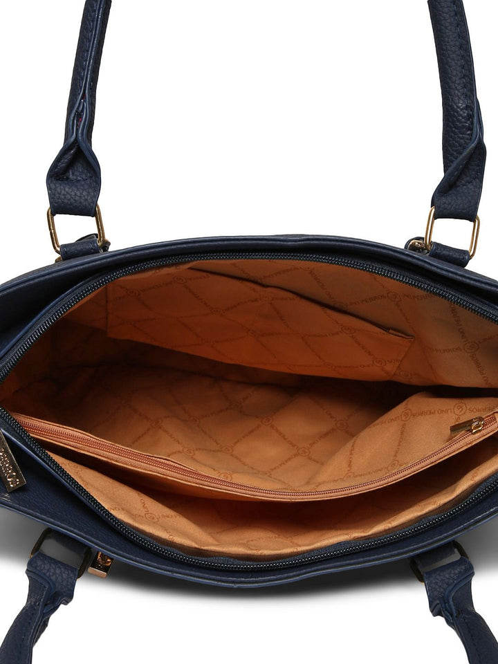Lino Perros Navy Blue Solid Shoulder Bag