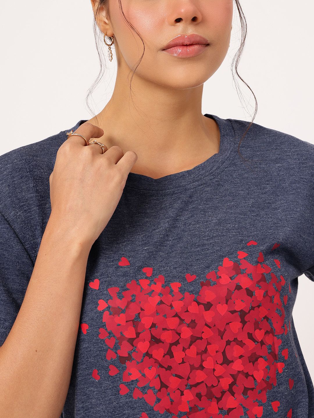 DressBerry LoveCore Heart Printed Comfy Tee