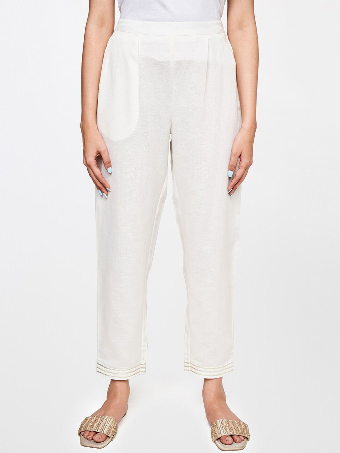 Global Desi Women Straight Fit Trousers