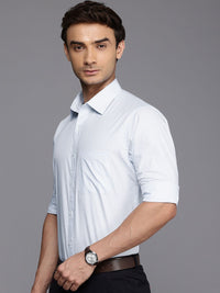Raymond Pure Cotton Slim Fit Micro Checks Opaque Formal Shirt