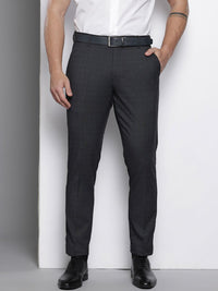The Indian Garage Co. X Luxe Men Checked Slim Fit Formal Trousers