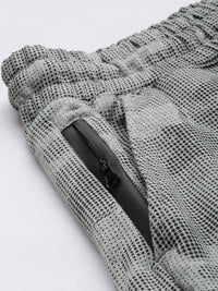 The Indian Garage Co Men Grey & Black Geometric Printed Shorts