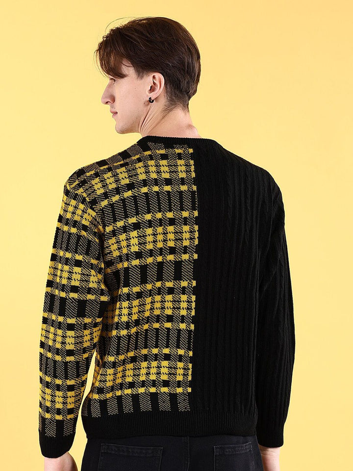 The Indian Garage Co Checked Acrylic Pullover