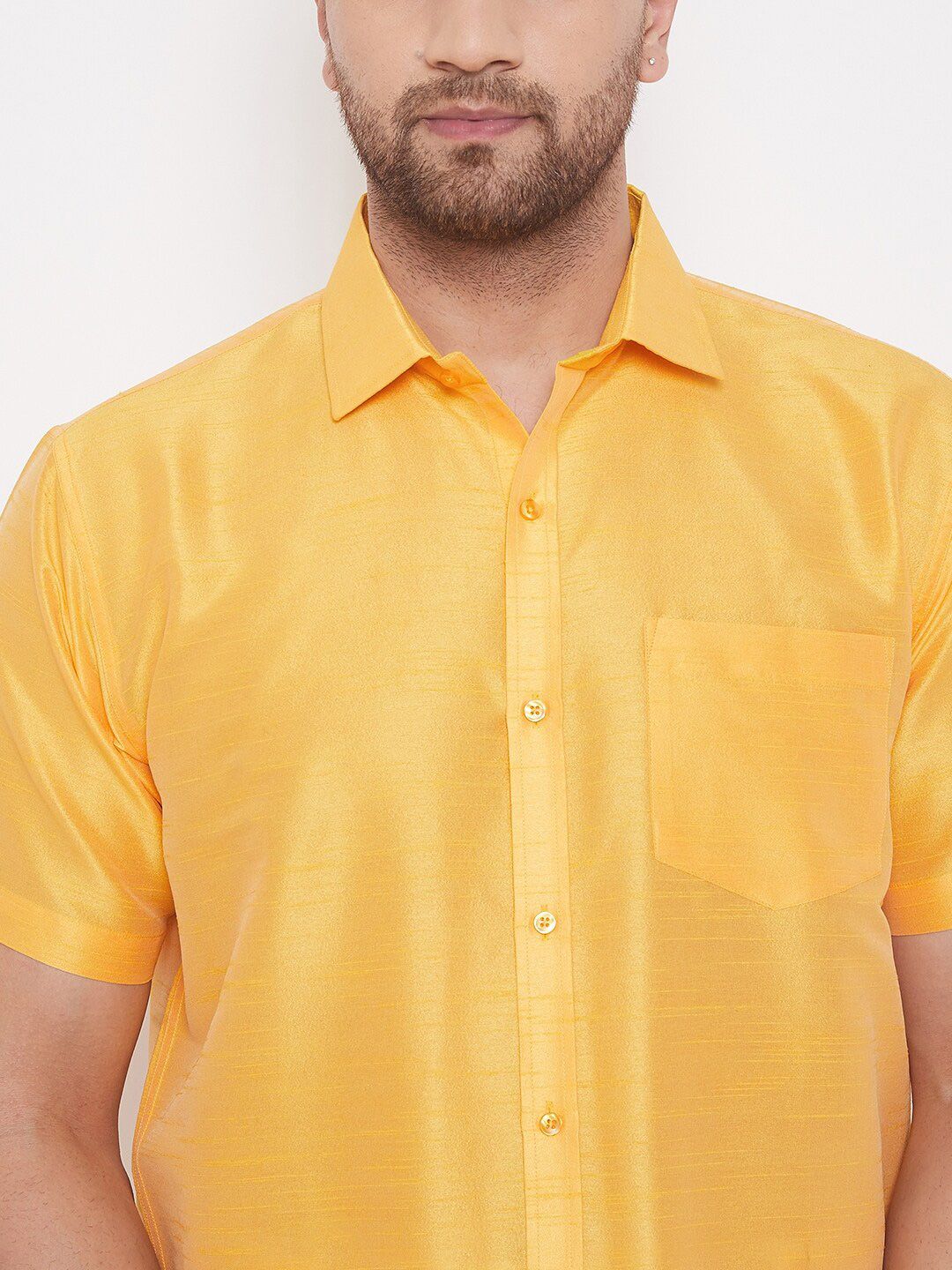 VASTRAMAY Premium Spread Collar Casual Shirt