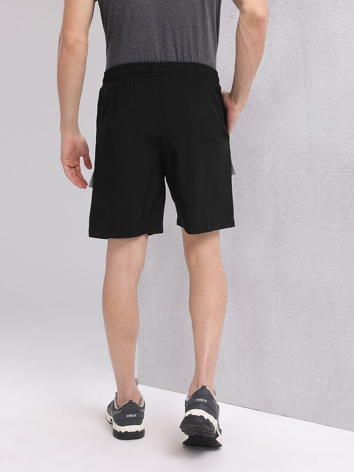 HRX by Hrithik Roshan Men Colourblocked Mid-Rise Cargo-Style Lifestyle Shorts