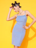 STREET 9 Blue Bodycon Dress