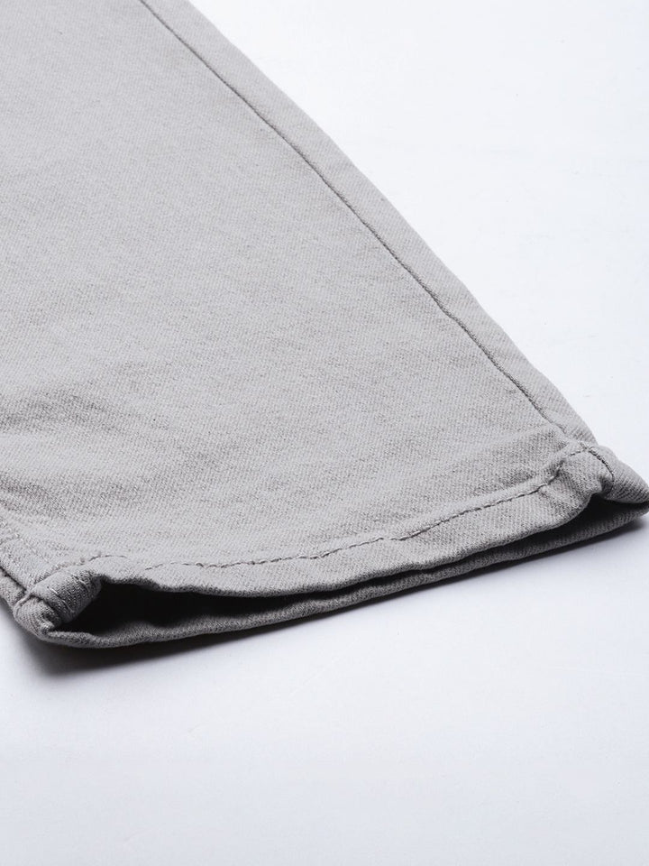 The Indian Garage Co Men Grey Slim Fit Mid-Rise Clean Look Stretchable Jeans