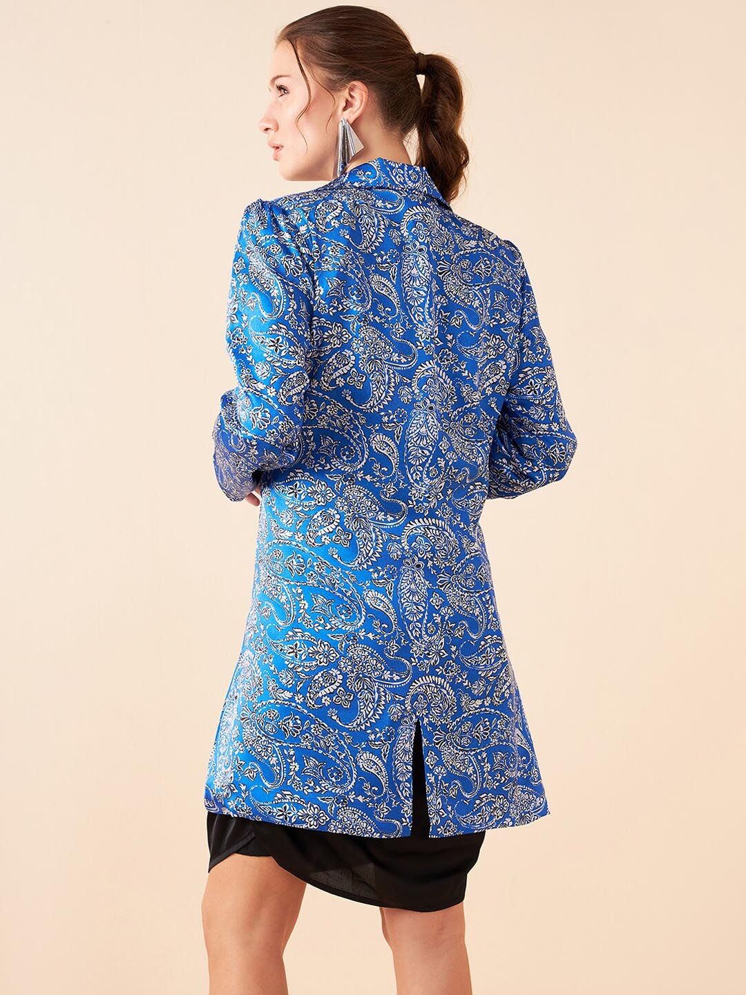 Antheaa Bodycon Dress With Ethnic Motifs Printed Jacket