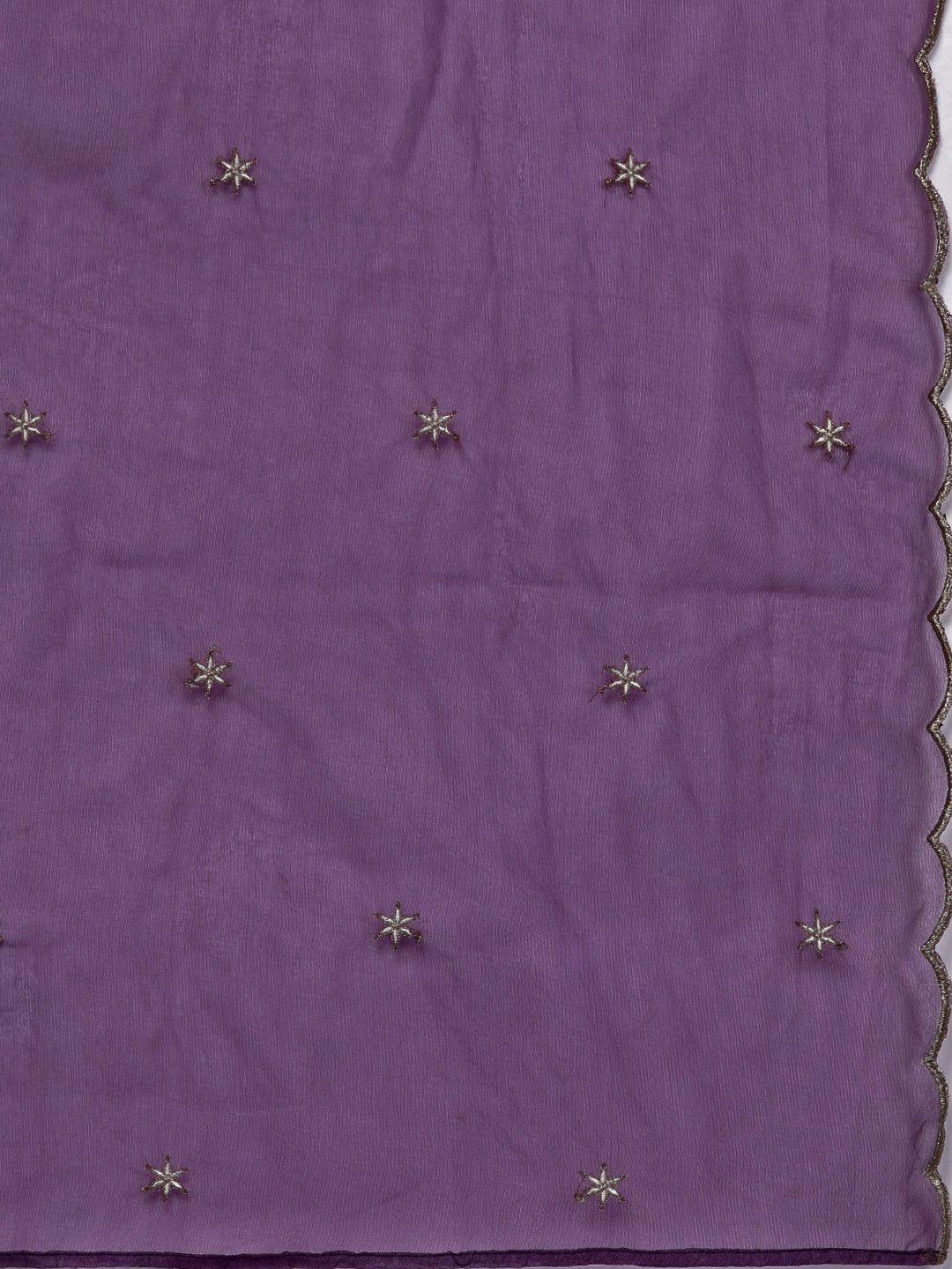 Indo Era Women Floral Yoke Design Regular Thread Work Kurta with Trousers & Dupatta