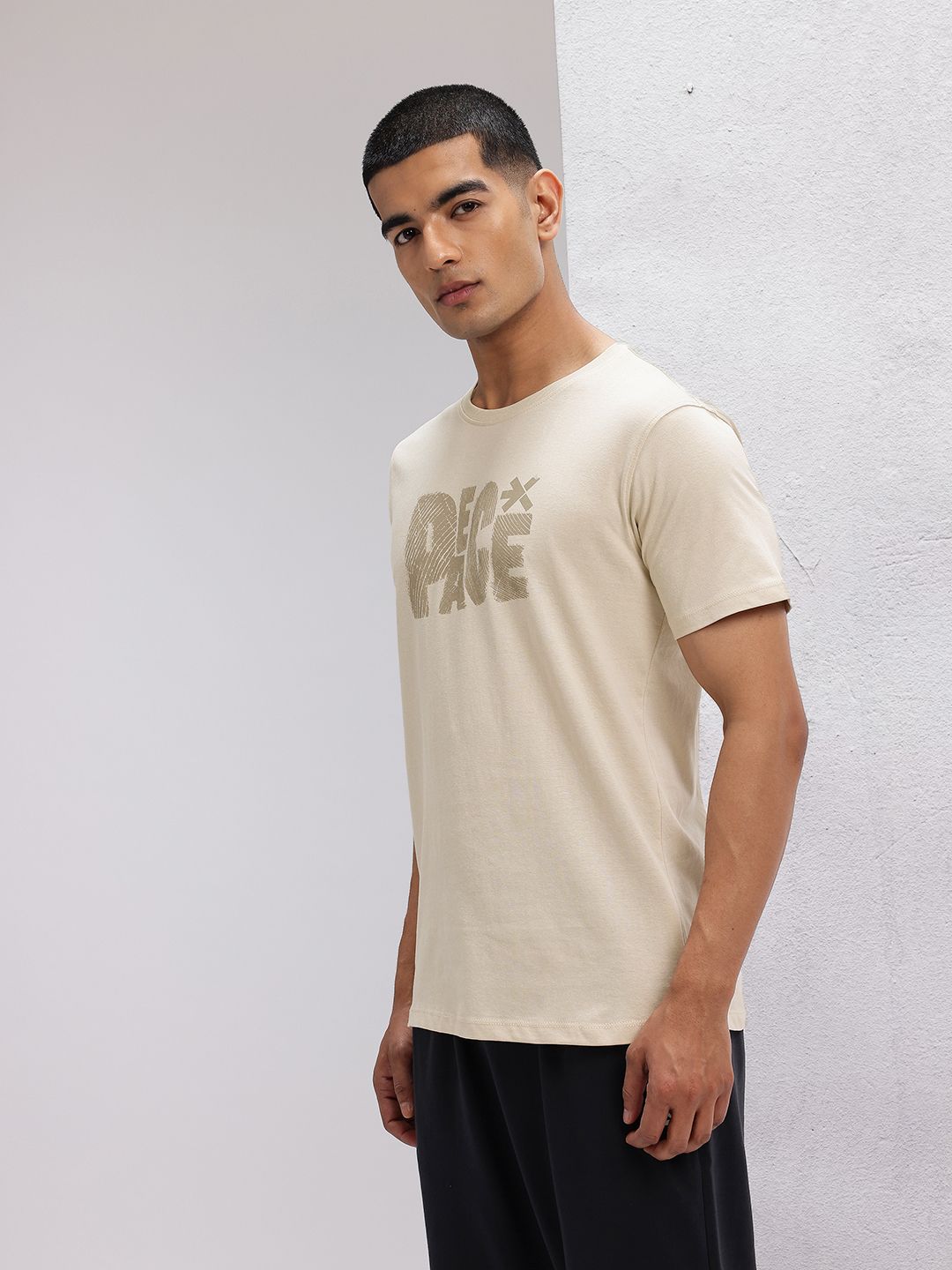HRX by Hrithik Roshan Printed Pure Cotton Yoga T-shirt