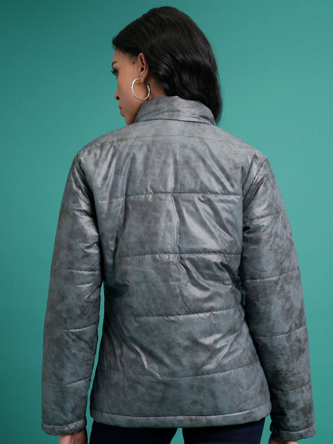 Tokyo Talkies Mock Collar Puffer Jacket