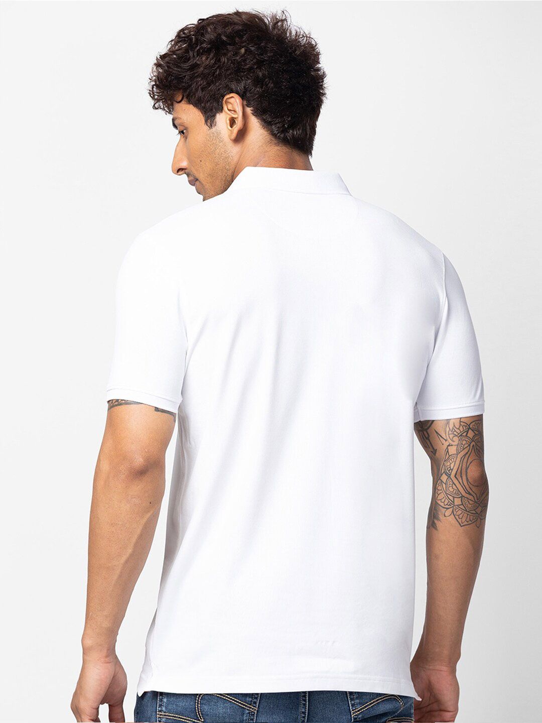 SPYKAR Men Polo Collar Slim Fit Cotton T-shirt