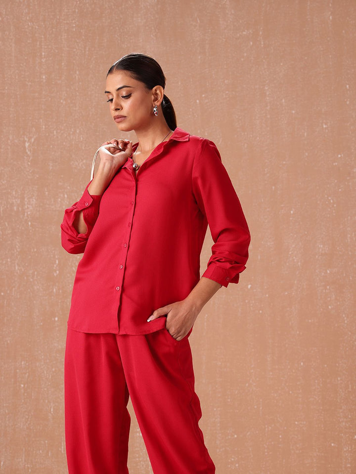 all about you all about you Solid Shirt with Trousers