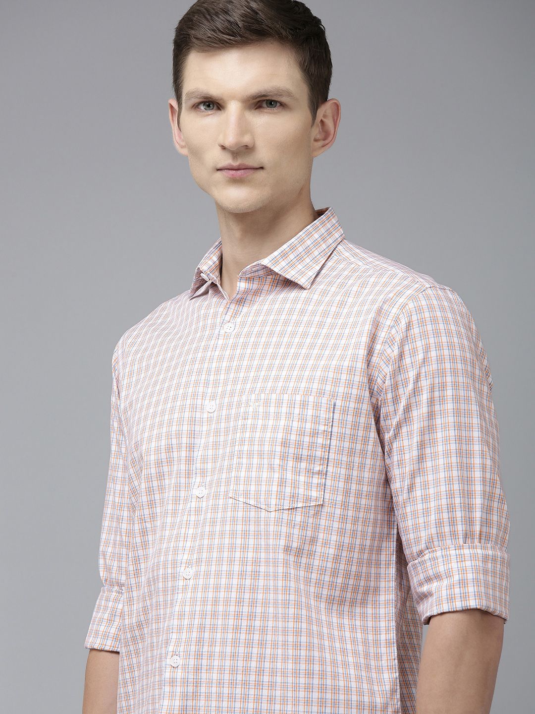 Park Avenue Slim Fit Pure Cotton Checked Casual Shirt