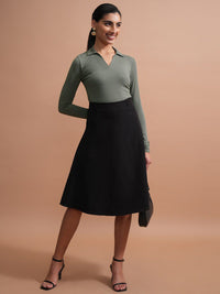 Tokyo Talkies Lengan Penuh Bodysuit Polo Lengan Penuh