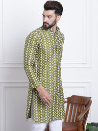 SOJANYA Floral Embroidered Thread Work Straight Kurta