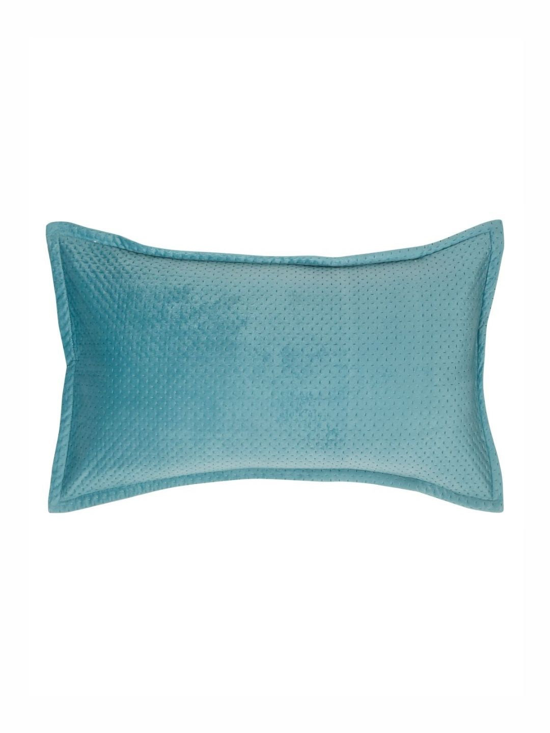 HOSTA HOMES Turquoise Blue 2 Pieces Self Design Rectangle Shaped Pillow Covers