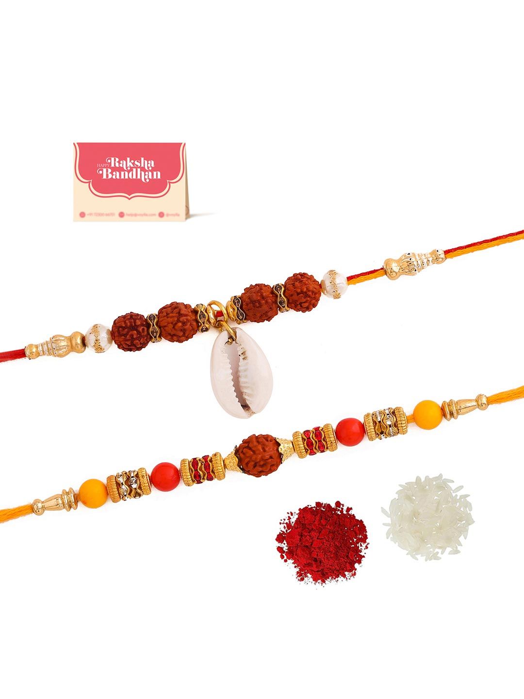 Set Merah Voylla Dua Rakhi Rohani