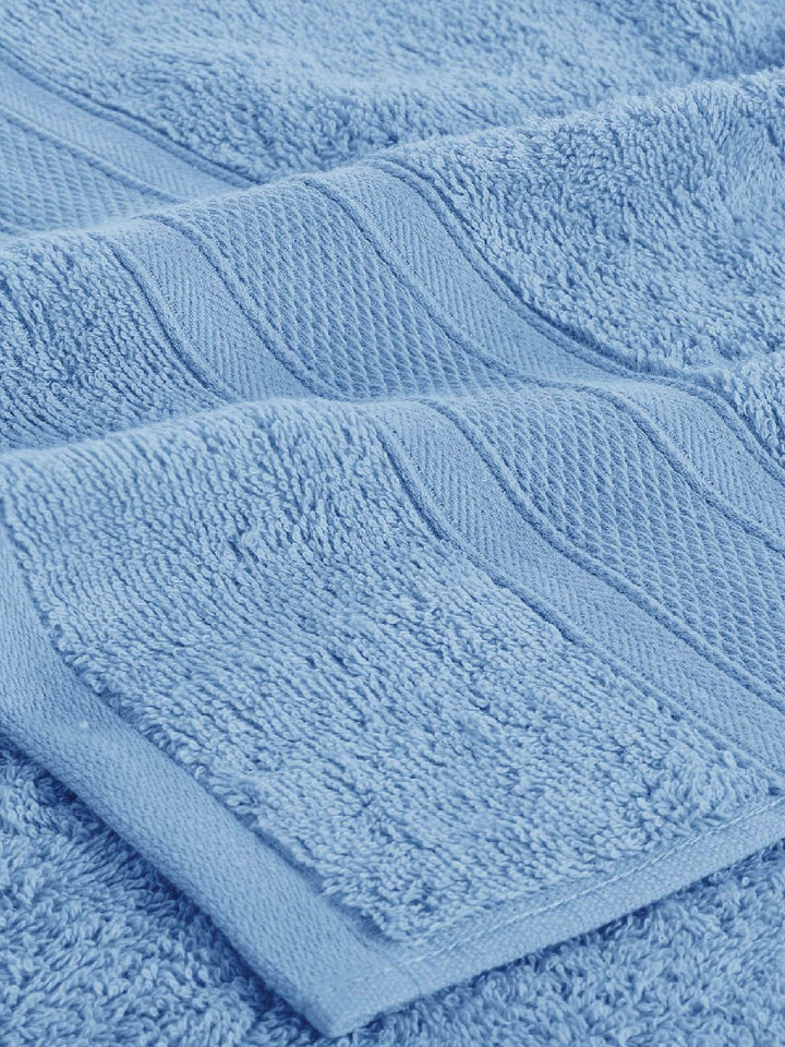 MYTRIDENT Blue Set of 2 500 GSM Cotton Bath Towels