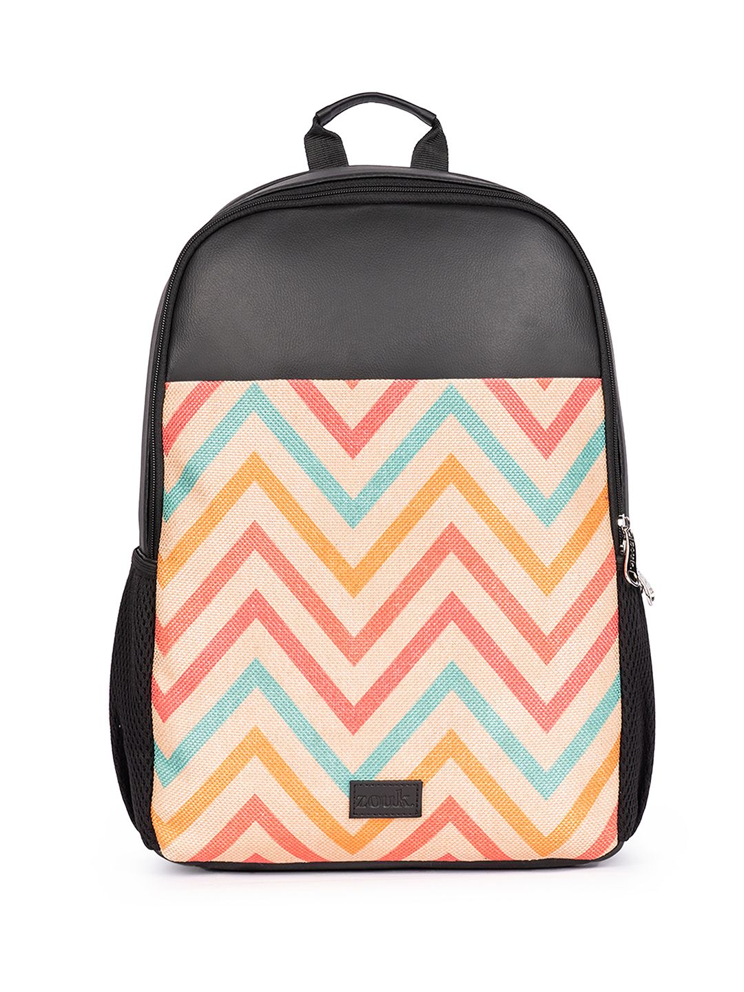 ZOUK Unisex Geometric Printed Water Resistance Backpack Up to 16 inch