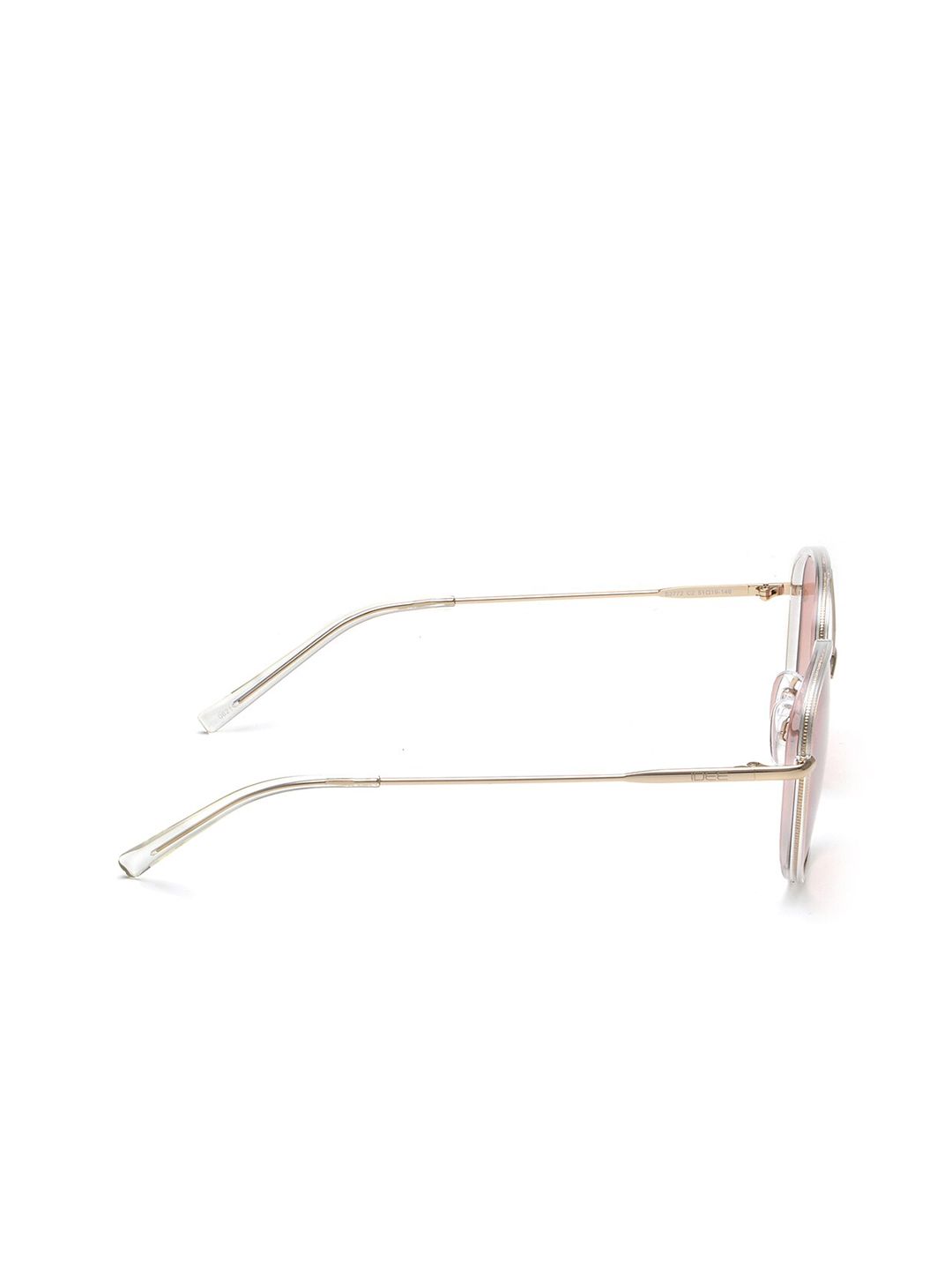 IDEE Women Pink Lens & Gold-Toned Oval Sunglasses with UV Protected Lens IDS2772C2SG