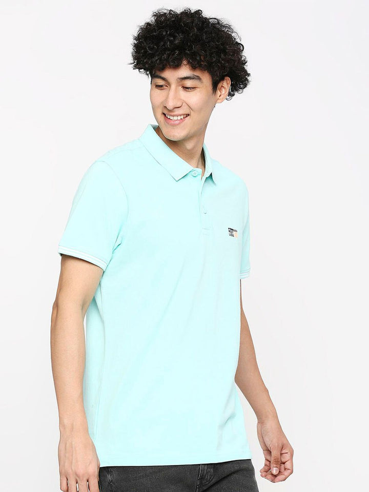 SPYKAR Polo Collar Slim Fit Cotton T-shirt