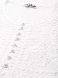 HOUSE OF KARI Embroidered Chikankari A-Line Kurta