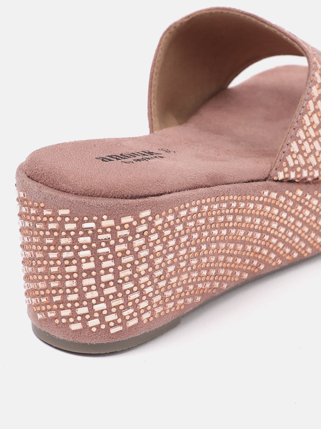 Anouk Embellished Open Back Flatform Heels