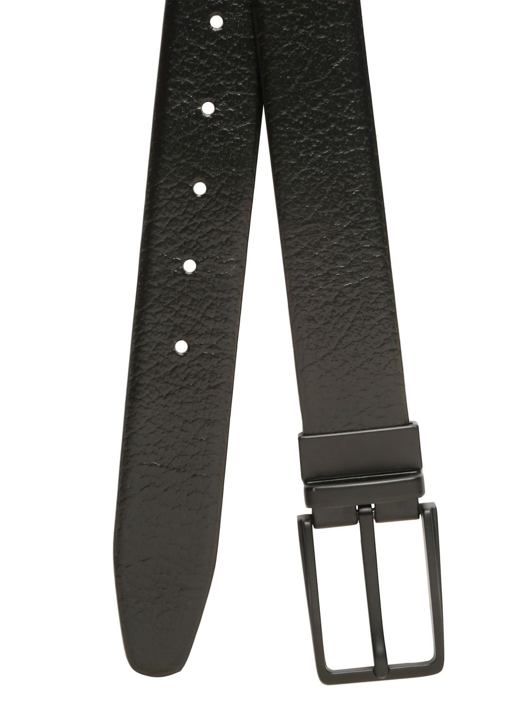 Teakwood Leathers Men Textured Leather Reversible Formal Belt