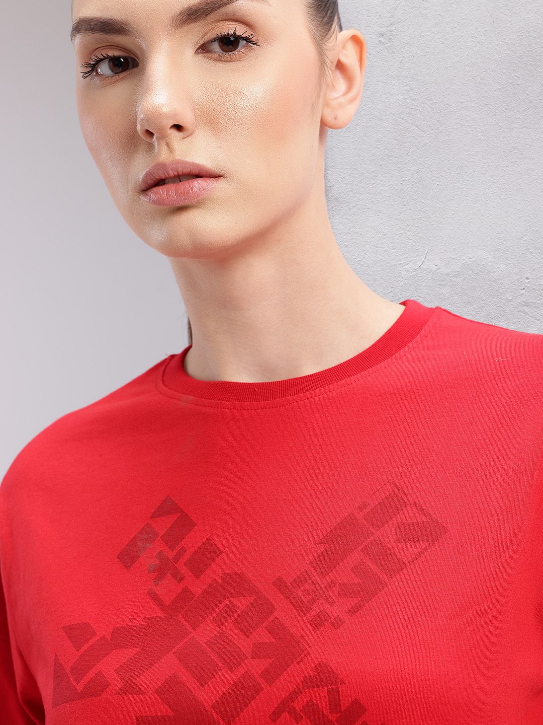 HRX by Hrithik Roshan Brand Logo Printed Drop-Shoulder Sleeves Relaxed Training T-shirt