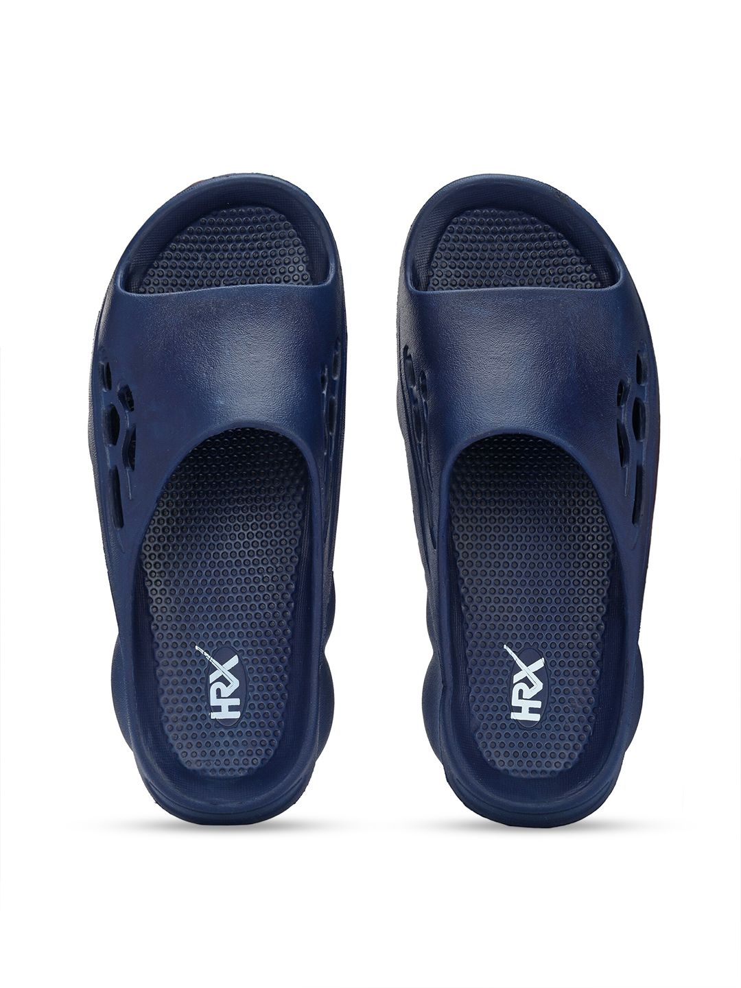 HRX by Hrithik Roshan Men Navy Blue Rubber Sliders