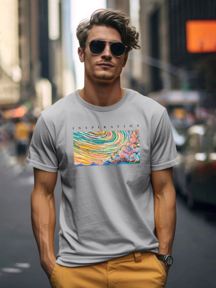 ADRO Typography Printed Round Neck Pure Cotton T-shirt