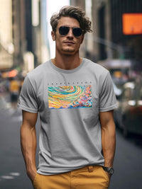 ADRO Typography Printed Round Neck Pure Cotton T-shirt
