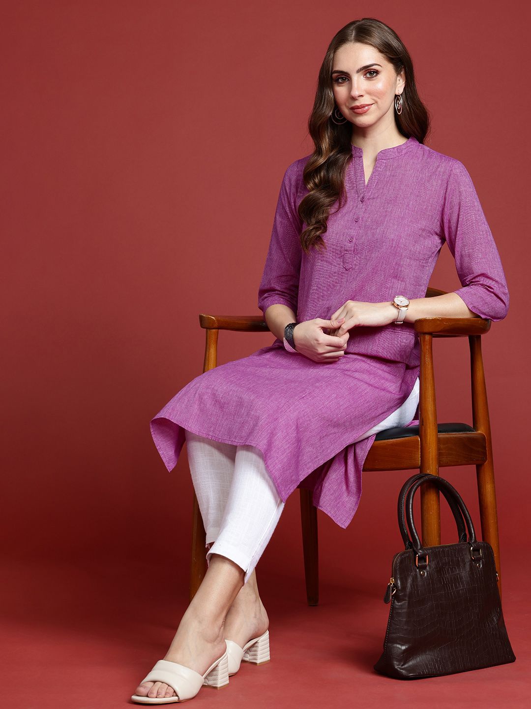 Anouk Women Pure Cotton Straight Kurta
