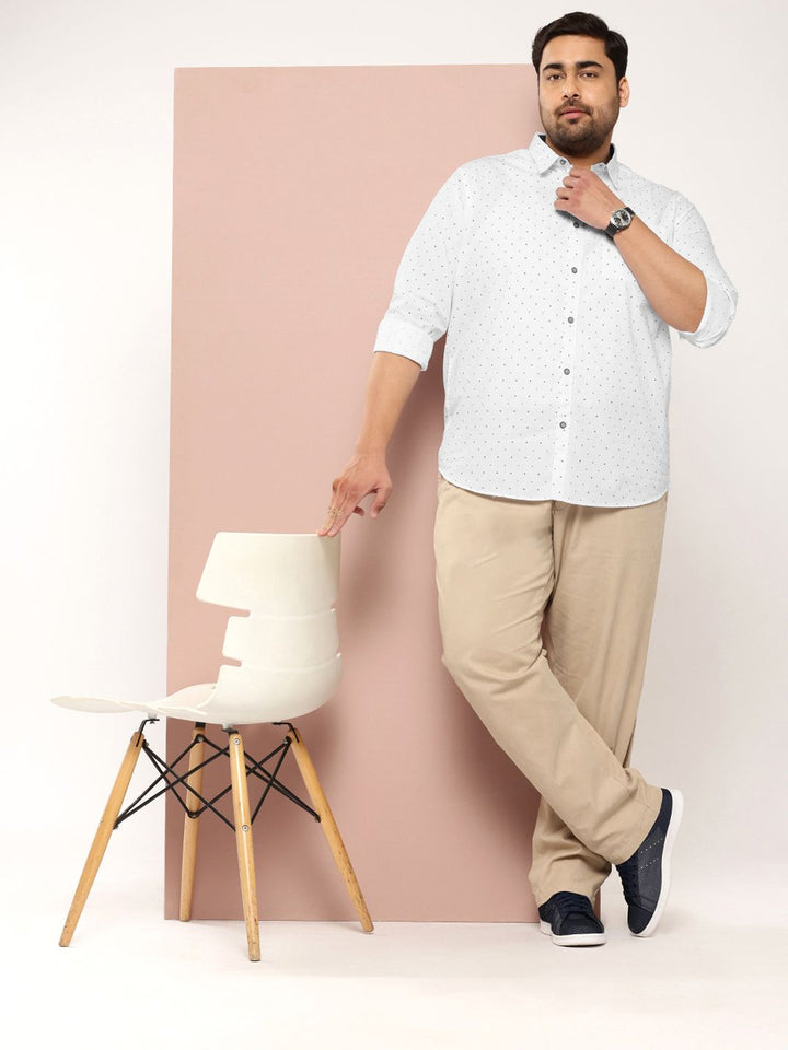 Thomas Scott Plus Size Premium Printed Pure Cotton Casual Shirt