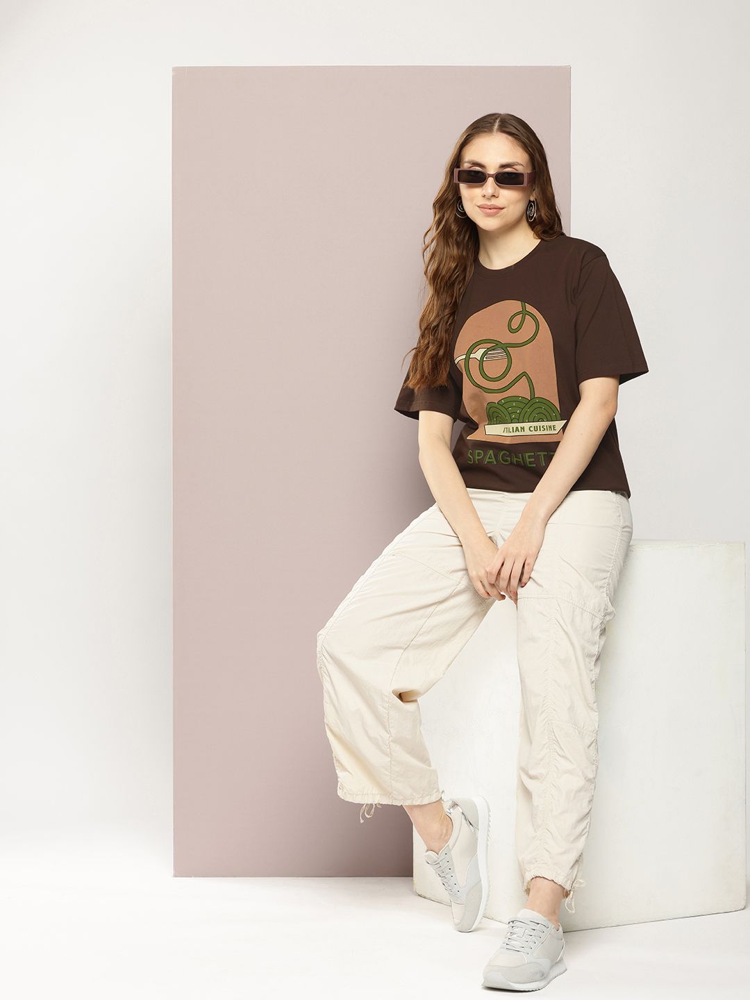 Dillinger Women Graphic Printed Oversized T Shirt
