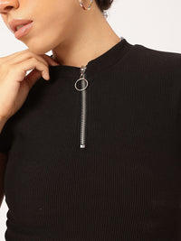 DressBerry Effortless Chic Ribbed Crop Top