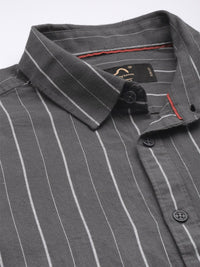 Being Human Pure Cotton Slim Fit Striped Casual Shirt