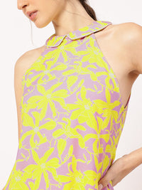 DressBerry Breezy Blend Printed Peter-Pan Collar Sheath Dress