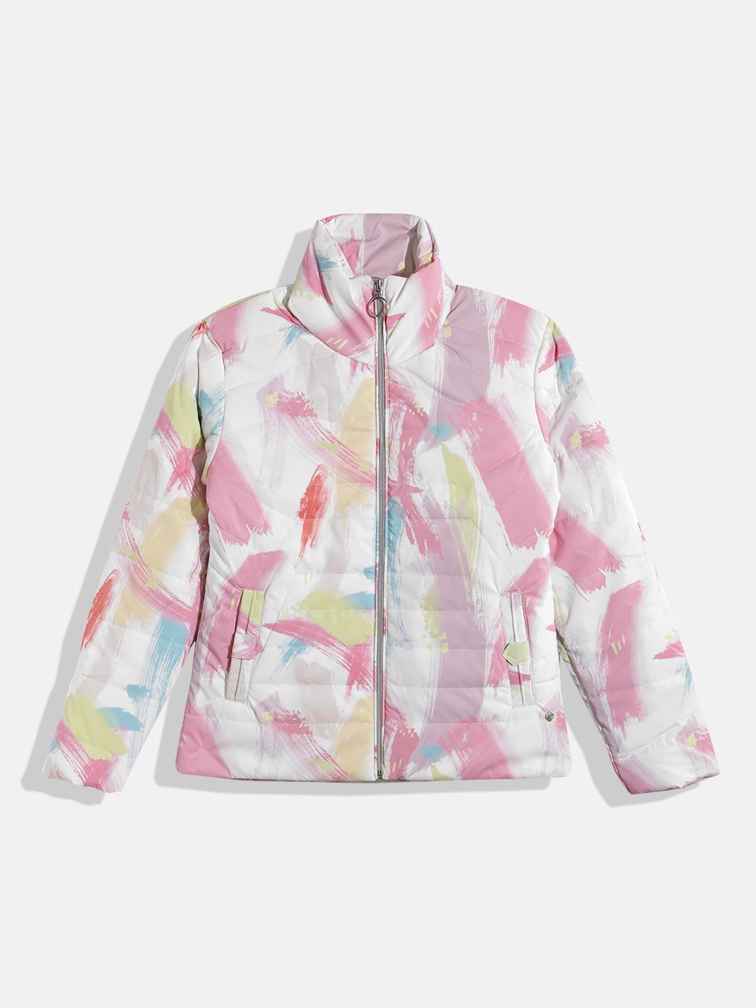 Monte Carlo Teen Girls Abstract Printed Padded Jacket