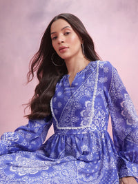 DressBerry Ethnic Motifs Print A-Line Dress