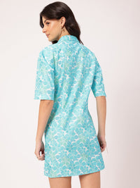 DressBerry Garden Vibes Floral Shirt Mini Dress