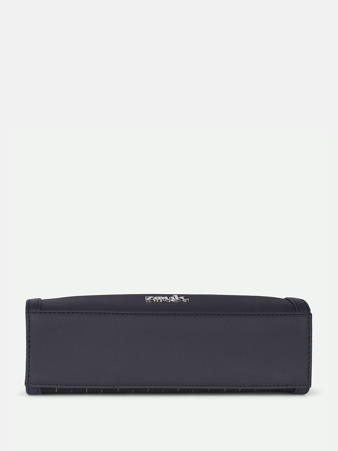 ZOUK Geometric Printed Jute Structured Sling Bag