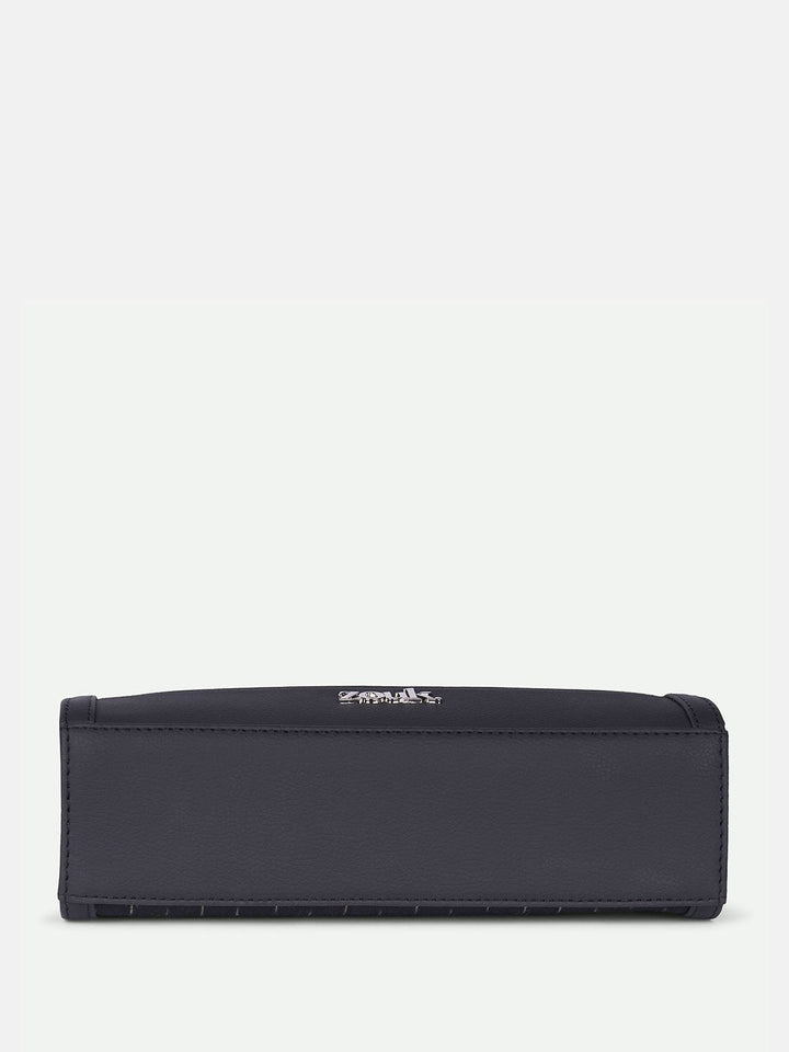 ZOUK Geometric Printed Jute Structured Sling Bag
