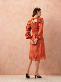 all about you Satin-Finish Wrap Midi Dress