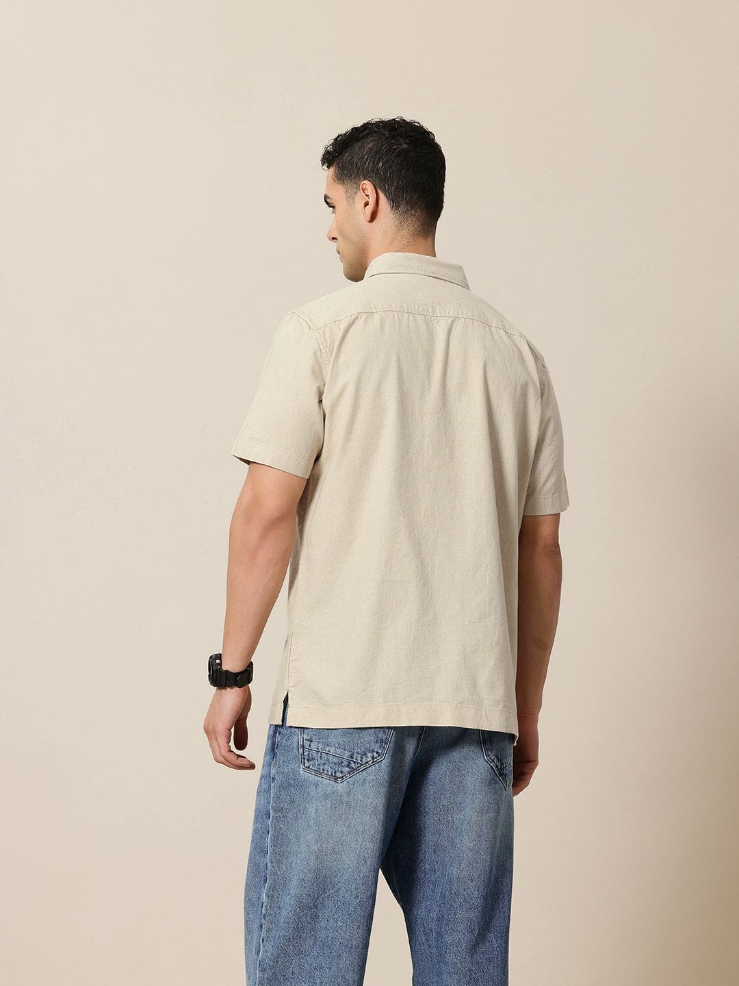 Mr Bowerbird Cotton Linen Applique Detailed Casual Shirt