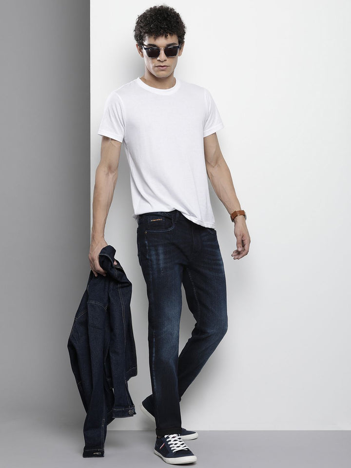 The Indian Garage Co Men Blue Skinny Fit Light Fade Stretchable Jeans